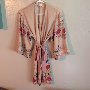 Pink Floral Robe